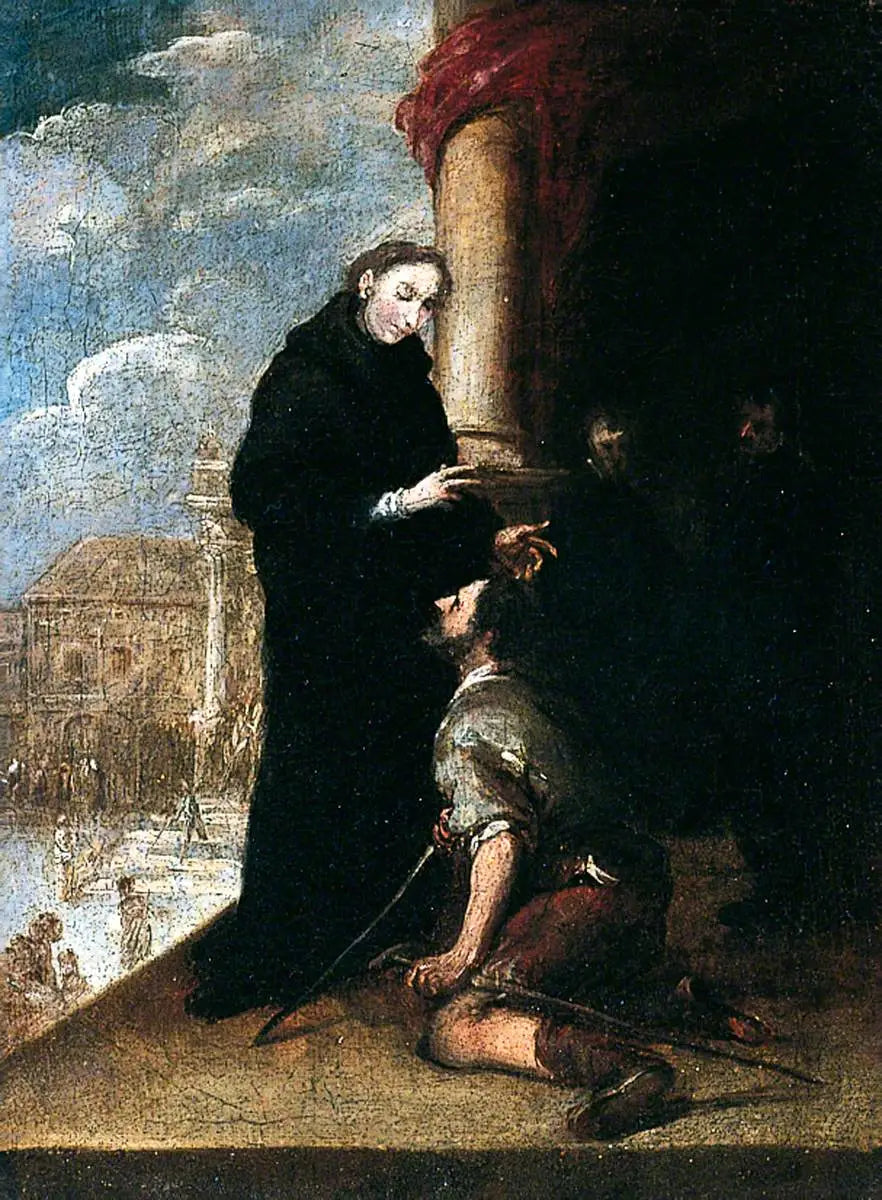 Saint Thomas de Villanueva iyileştiren topal - Bartolomé Esteban Murillo