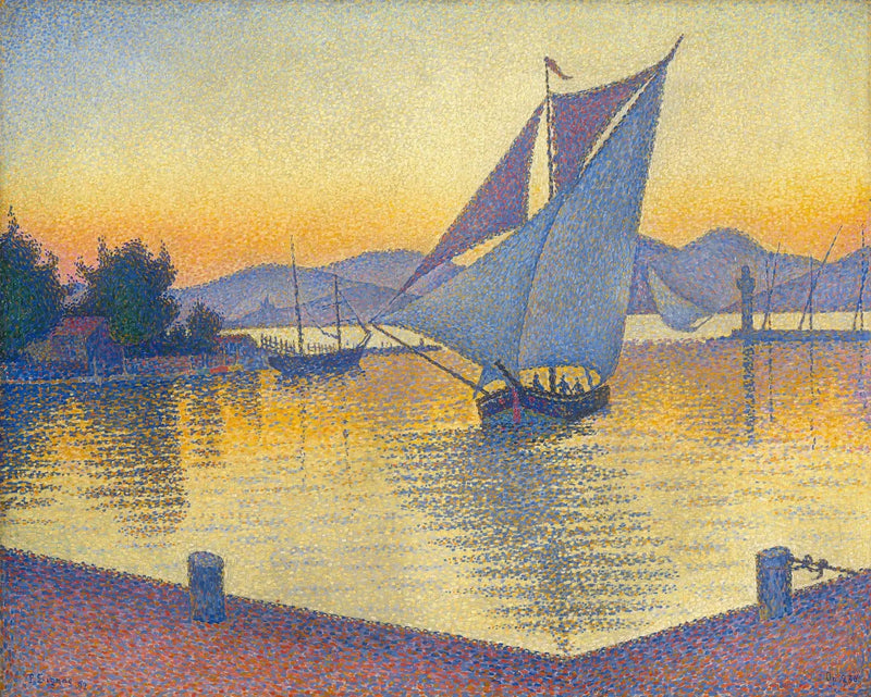 Saint-Tropez, gün batımında liman, Opus 236 - Paul Signac