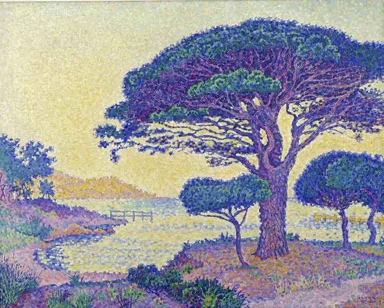 Saint-Tropez, Canoubiers'deki çam ağaçları - Paul Signac