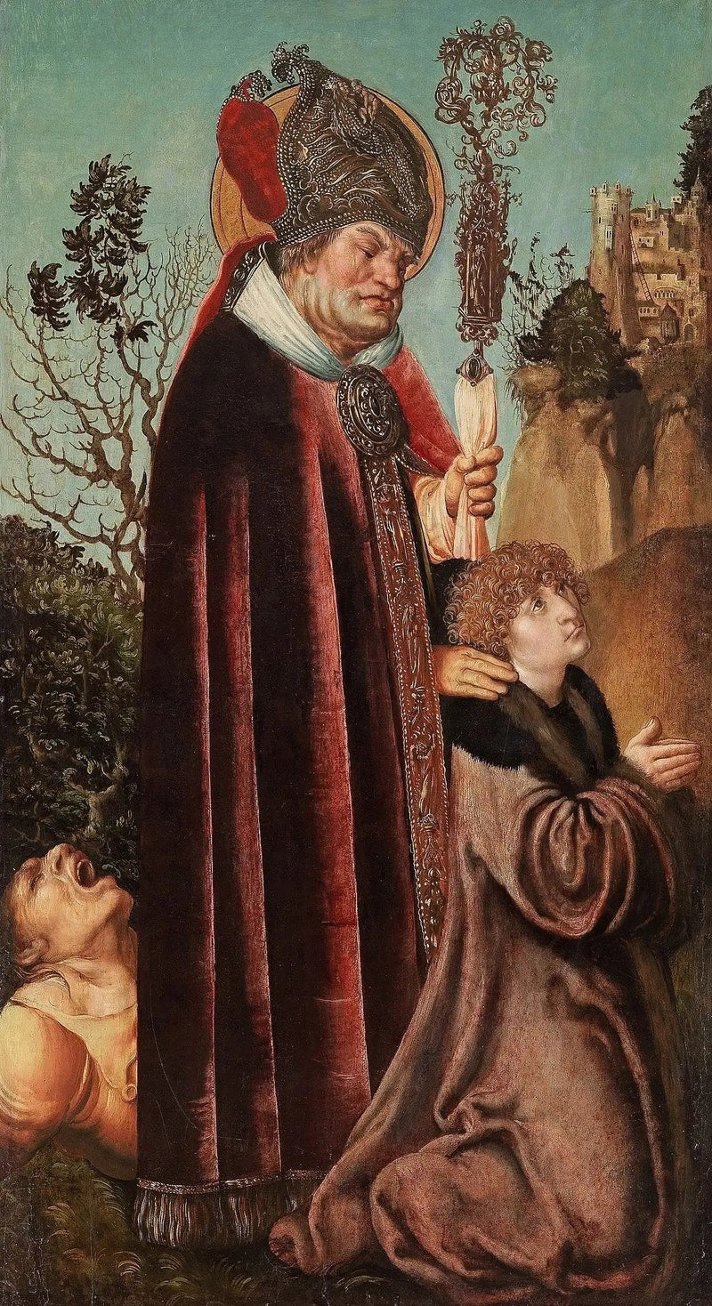 Sevgililer Günü ve diz çökmüş bir bağışçı - Lucas Cranach the Elder