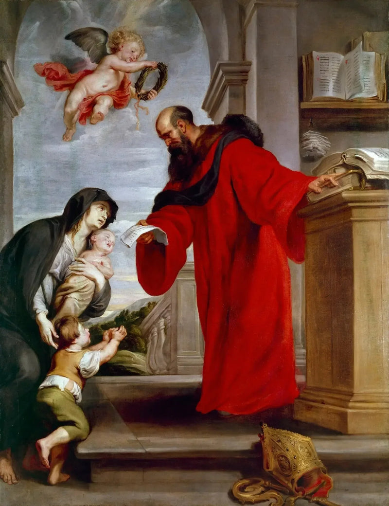 Saint Yves de Tréguier, avukatların koruyucusu, dul ve yetimlerin savunucusu - Peter Paul Rubens