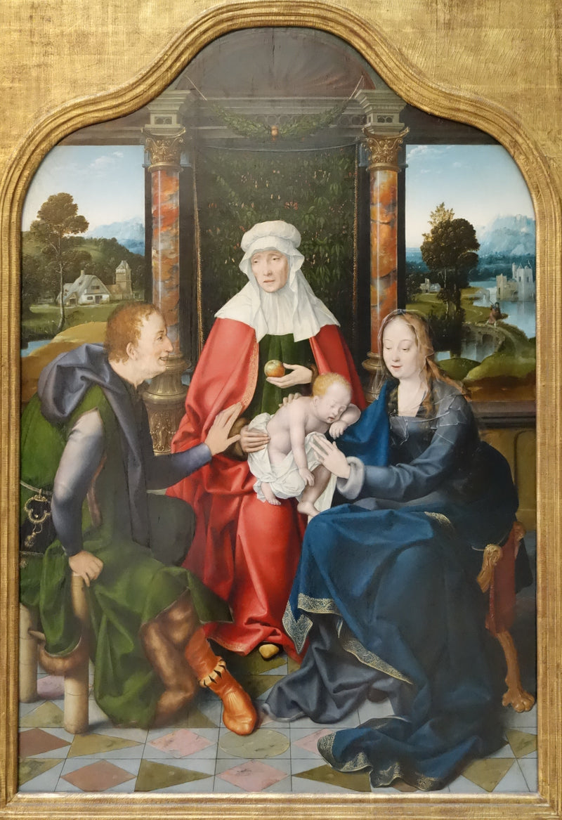 Sainte Anne Trinitaire ve Saint Joachim - Joos van Cleve