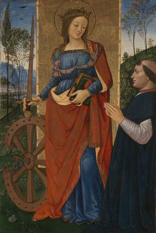 Sainte Catherine d’Alexandrie avec un donateur - Pinturicchio - Alpha Reproduction