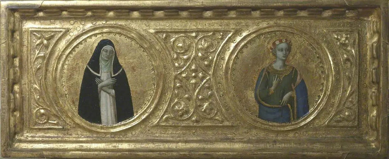 Sainte Catherine de Sienne ve Sainte Cécile (ön panel, sol panel) - Fra Angelico