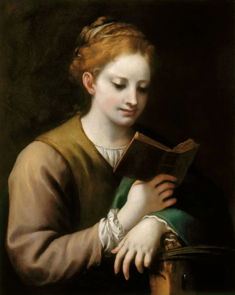 Azize Catherine okuyor - Antonio da Correggio