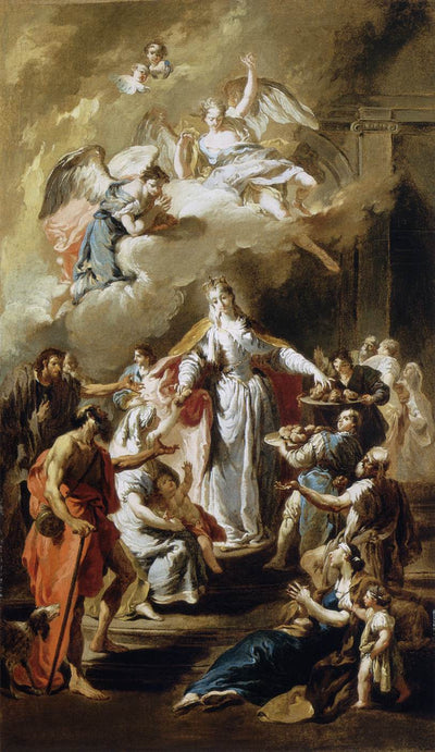Sainte Elisabeth de Hongrie qui distribue l’aumône - Giovanni Battista Pittoni - Alpha Reproduction