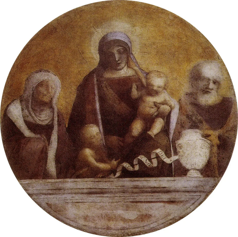 Kutsal Aile ve Kutsal Elisabeth ile Kutsal Jean - Antonio da Correggio