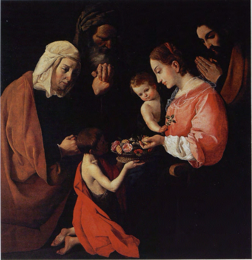 Kutsal Aile, Çocuk Aziz Yuhanna Vaftizci ve Ebeveynleri - Francisco de Zurbarán