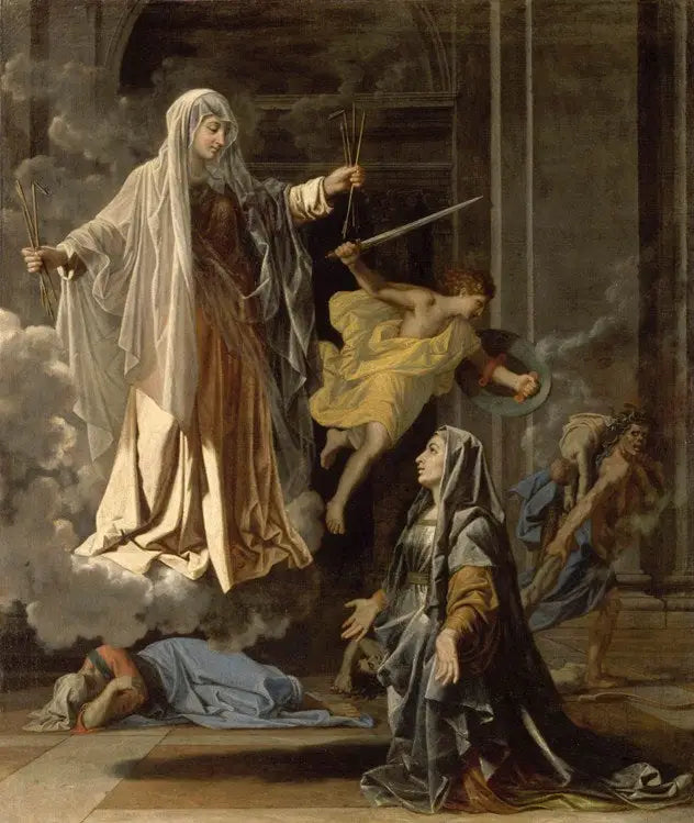 Roma'da Veba Sonunu Duyuran Saint Françoise Romaine - Nicolas Poussin