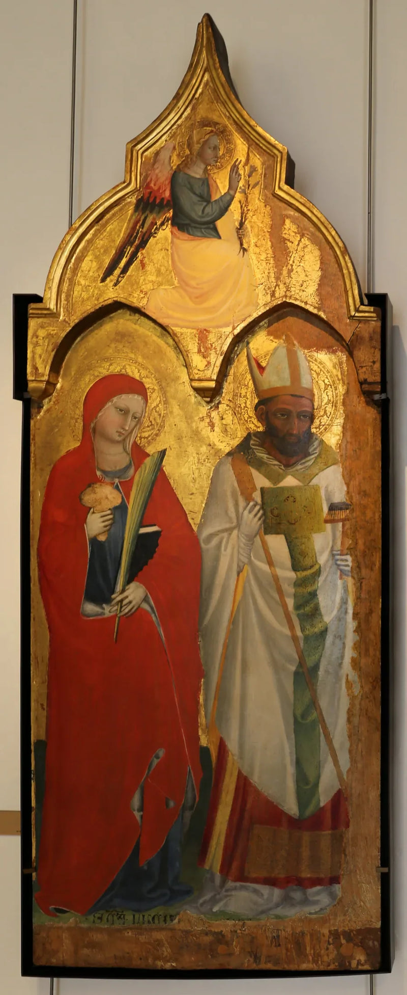 Sainte Lucie ve Saint Blaise / Üstte, Müjdeleyen Meleği - Bicci di Lorenzo