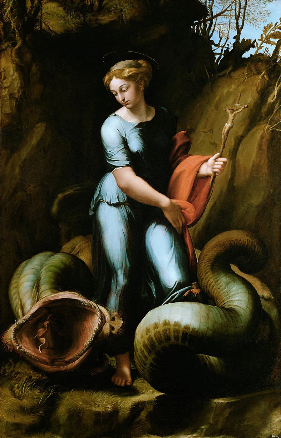 Sainte Marguerite et le dragon, vers 1518 – Raphaël, version de Vienne