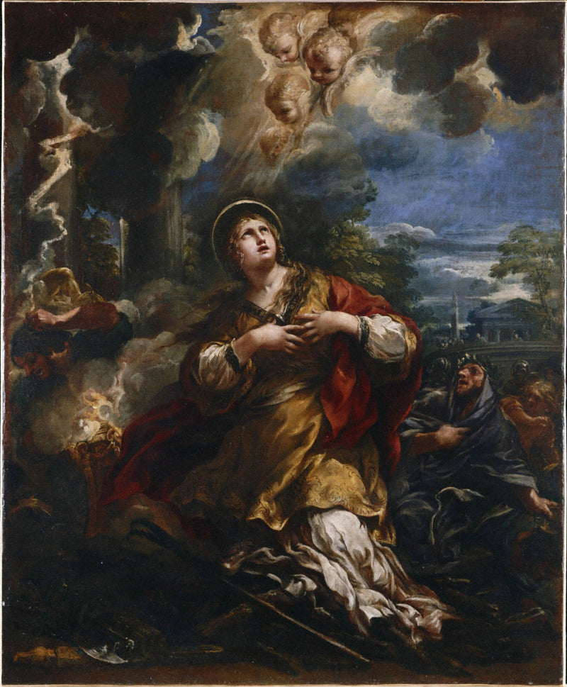 Sainte Martine putlara tapmayı reddediyor - Pietro da Cortona