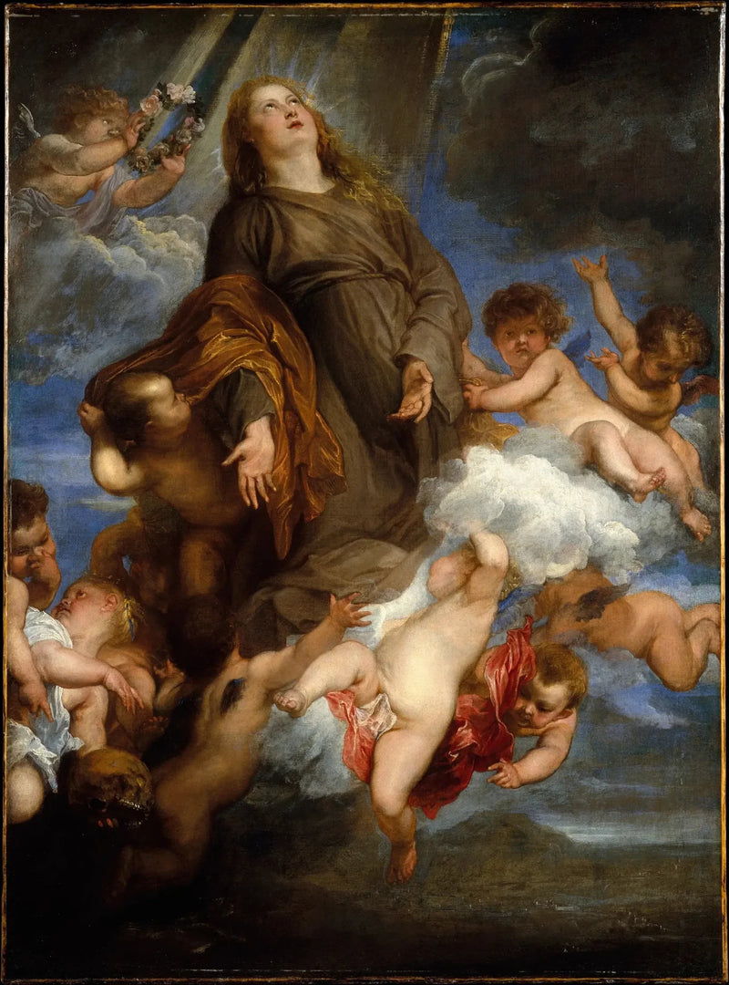 Palermo'nun vebalıları için dua eden Sainte Rosalie - Antoine van Dyck