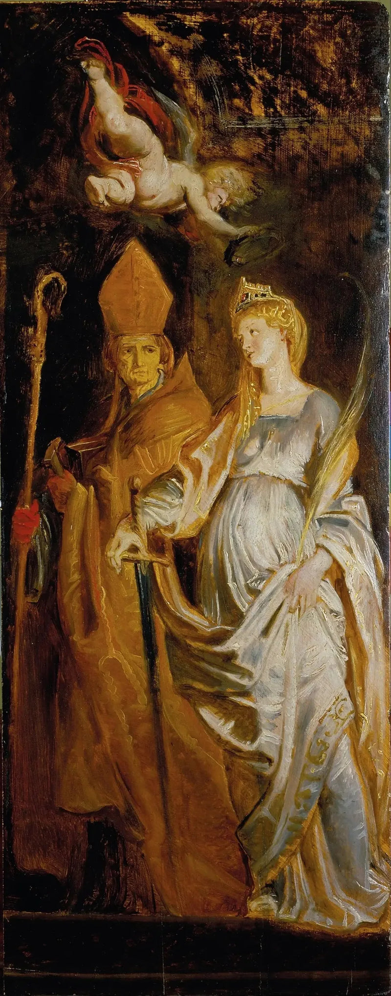 Alexandria Saint Catherine ve Eloi (Aziz Amand ve Walburge ile birlikte) - Peter Paul Rubens