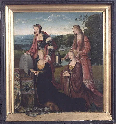Saintes Catherine ve Gudule ile Catharina Hackeney (doğum adı Hardenrath) ve Sibilla Hackeney (doğum adı van van Merle) - Joos van Cleve
