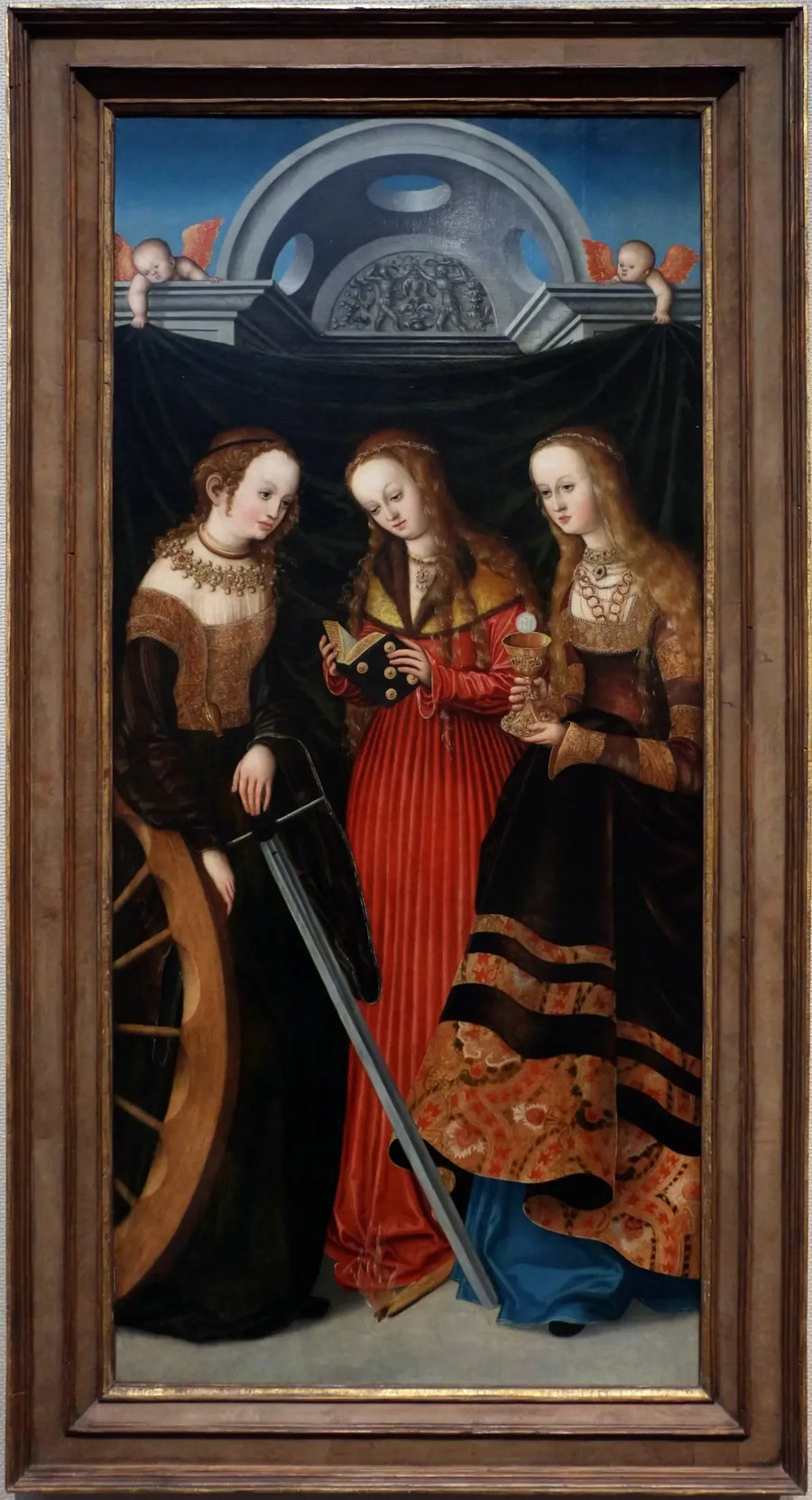 Saintes Catherine, Marguerite ve Barbara - Lucas Cranach the Elder