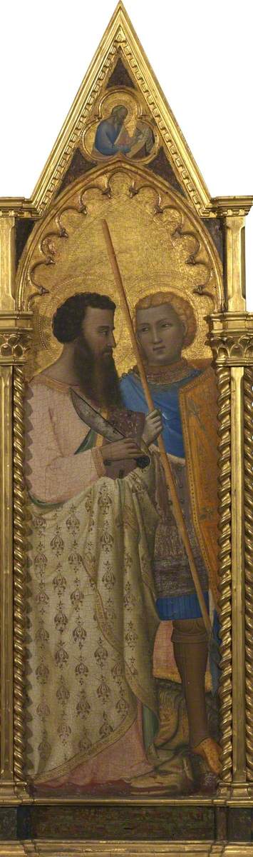Saint Barthélemy ve Georges (çokpanelli, 2'li panel 5) - Bernardo Daddi