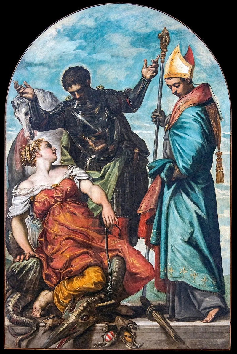 Saint Georges ve Louis de Toulouse - Jacopo Tintoretto