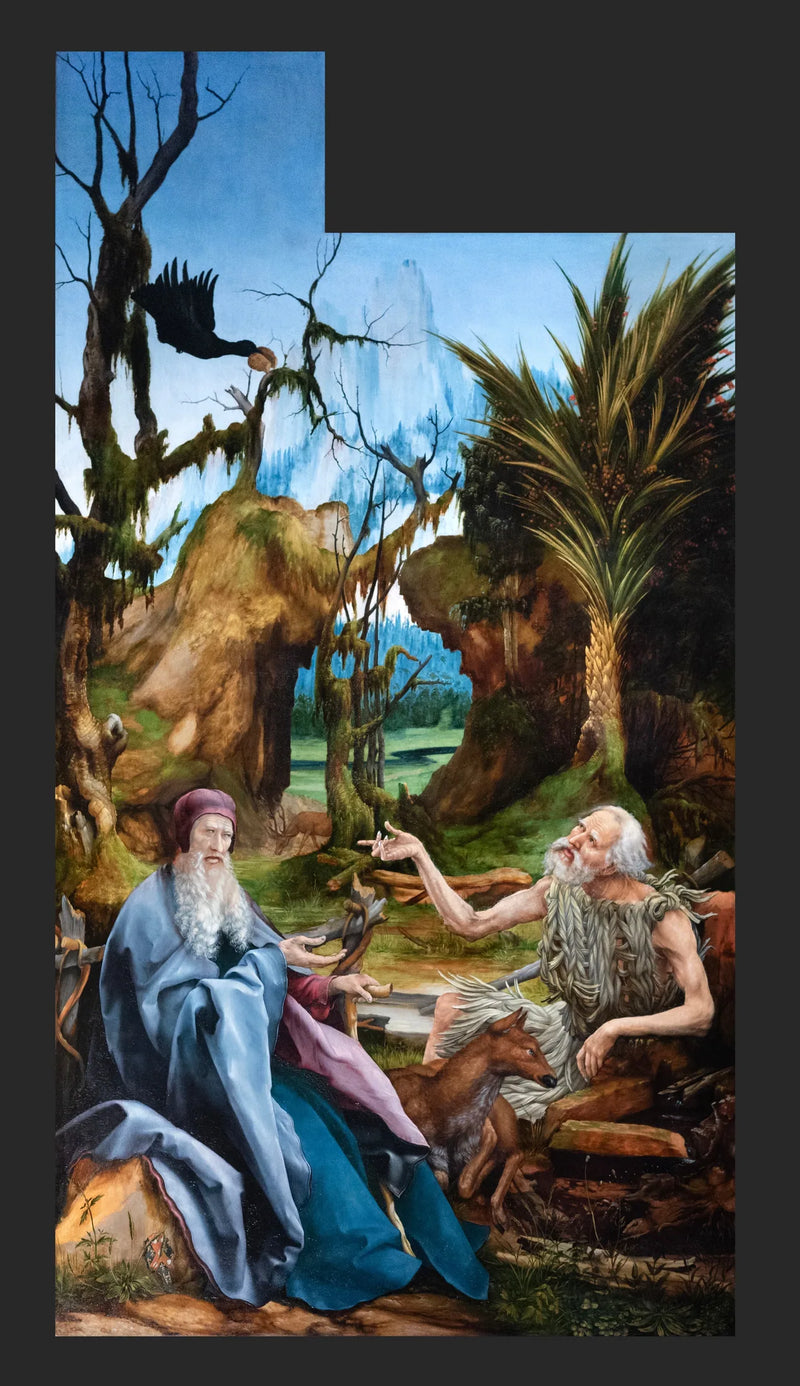 Aziz Paul ve Aziz Antoine Çölde - Matthias Grünewald