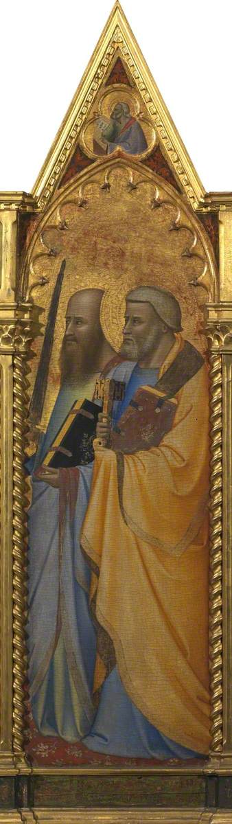 Aziz Petrus ve Pavlus (çokpanelli, 4'ü 5 panel) - Bernardo Daddi