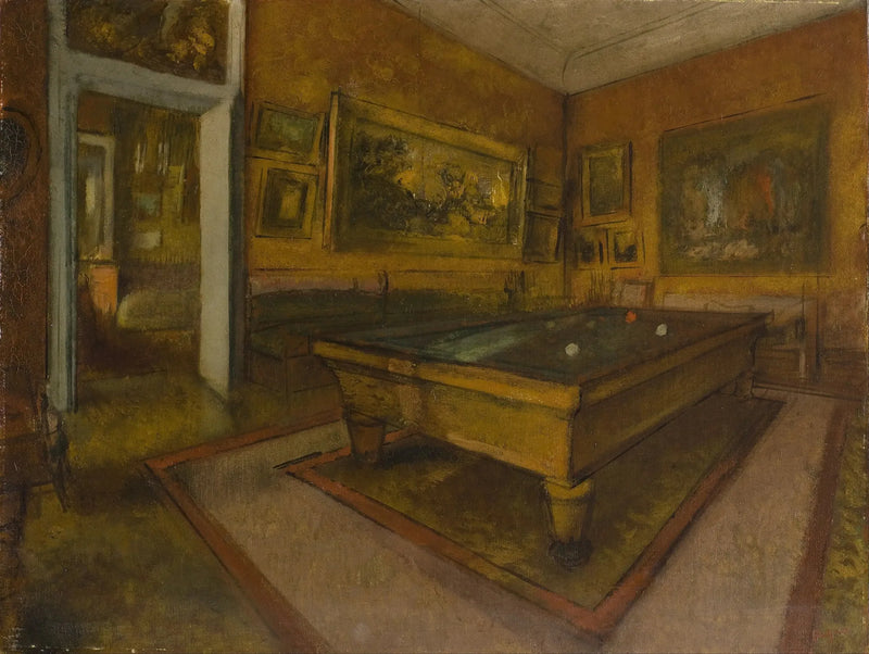 Ménil-Hubert'teki Bilardo Salonu - Edgar Degas