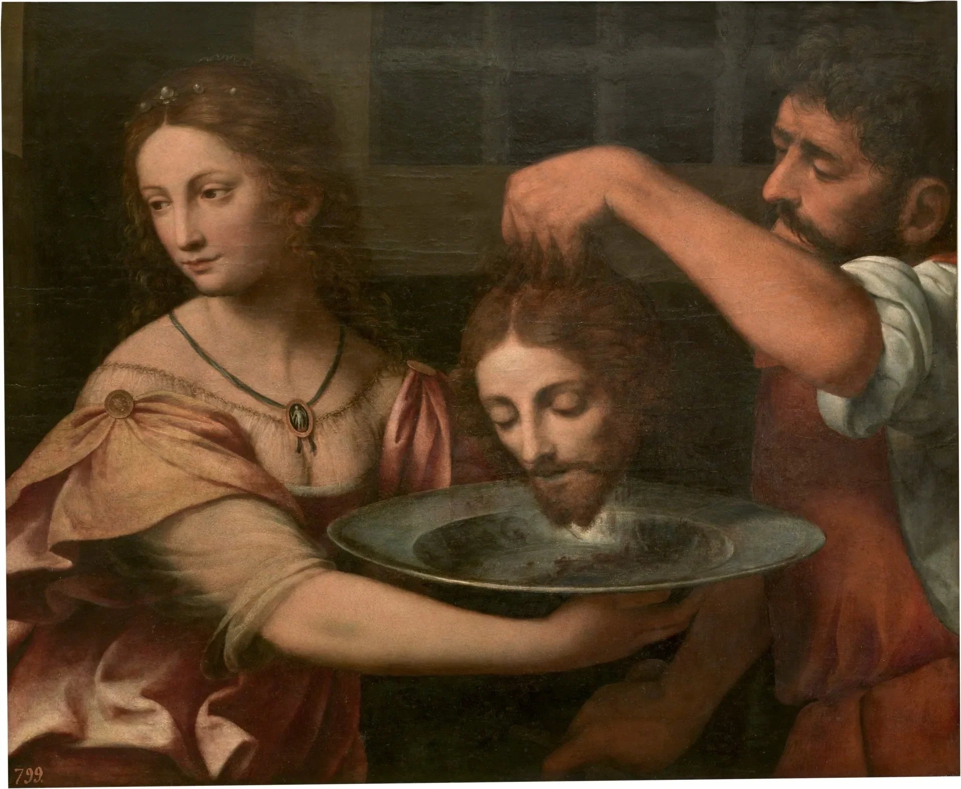 Salomé recibiendo la cabeza del Bautista - Bernardino Luini image 1 copie peinte à la main à l’huile