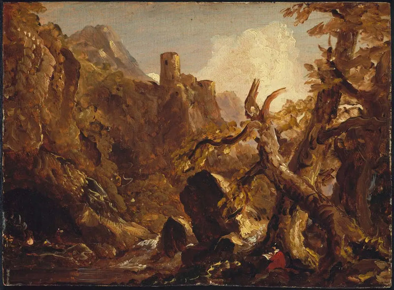 Salvator Rosa Çizim Yapan Haydutlar - Thomas Cole