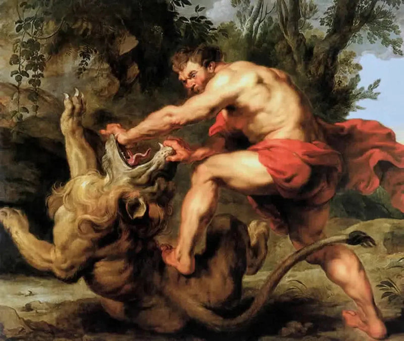 Samson Aslanla Mücadele Ediyor - Peter Paul Rubens