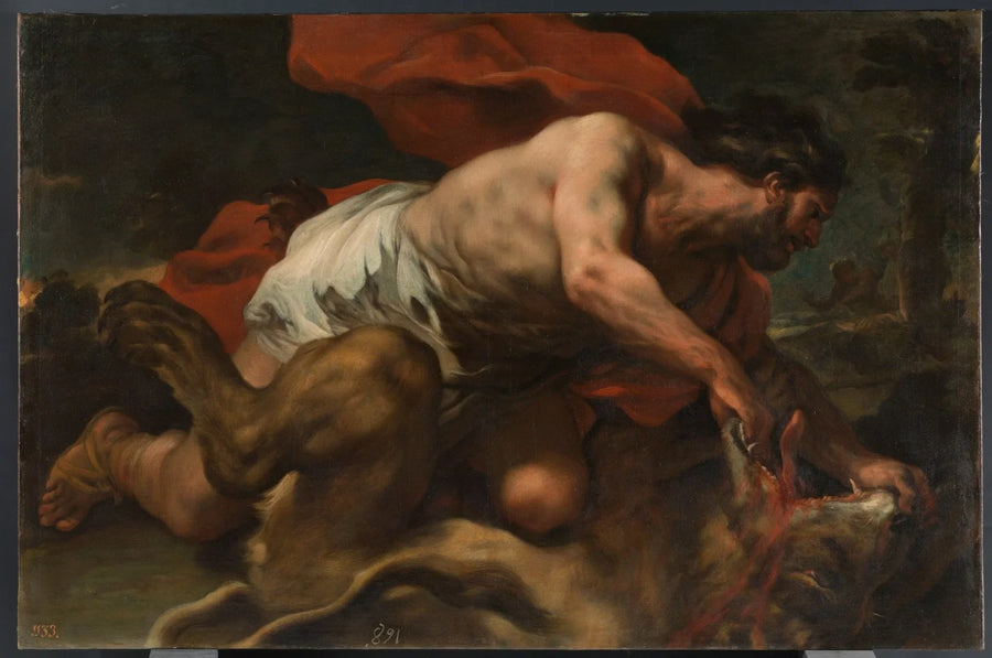 Samson ve Aslan - Luca Giordano