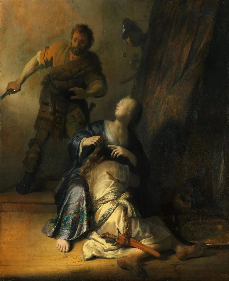 Dalila tarafından ihanet edilen Samson - Rembrandt