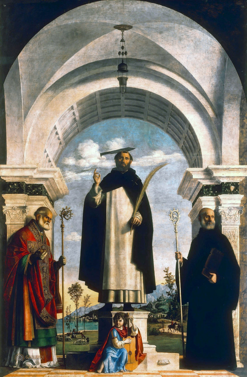 San Pietro Şehitliği, Nikola ve Benedetto Azizler Arasında - Cima da Conegliano