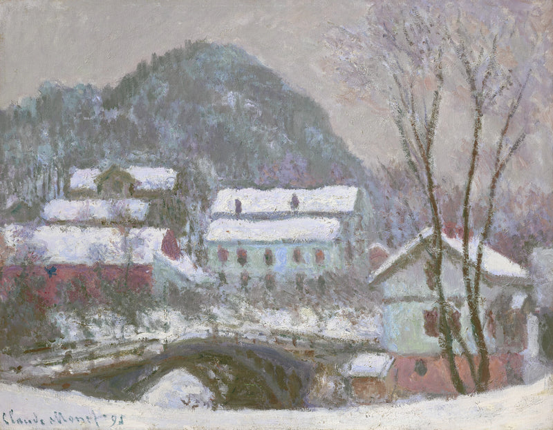 Sandviken, Norveç, kar etkisi W1398 - Claude Monet