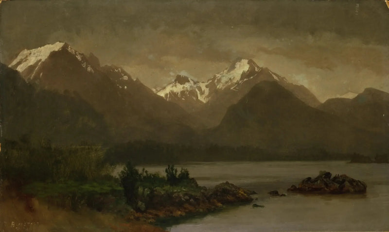 Başlıksız (Dağlar ve Göl) - Albert Bierstadt