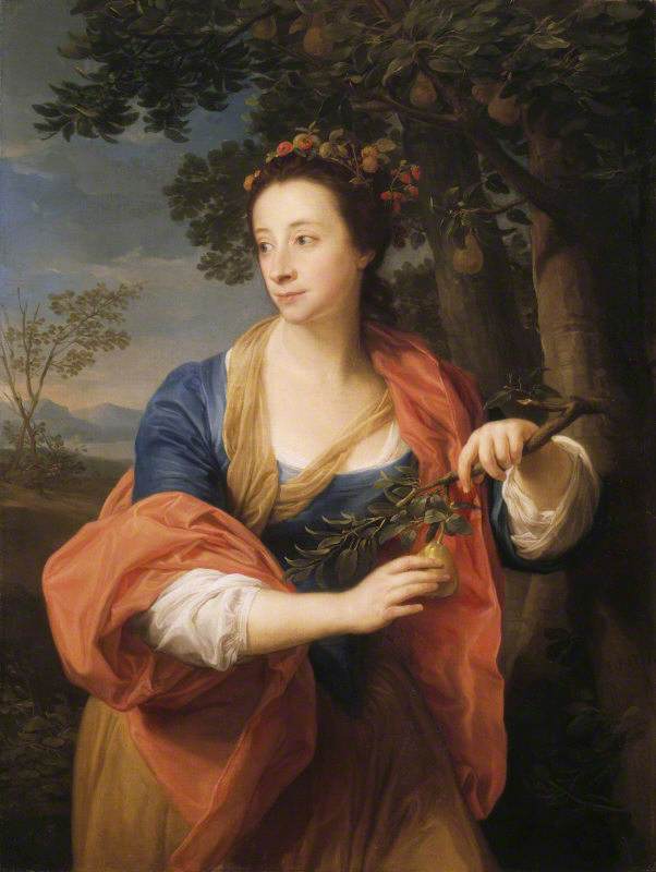 Sarah Lethieullier, Lady Fetherstonhaugh (1722-1788), armut ağacından bir dal - Pompeo Batoni