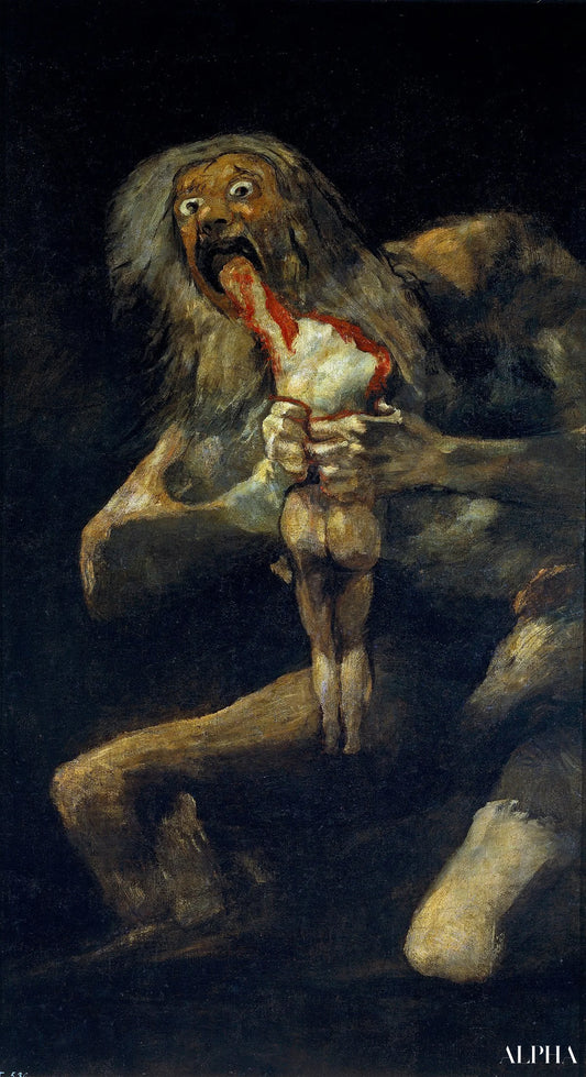 Saturne dévorant un de ses fils - Francisco de Goya - Reproductions de tableaux et peintures haut de gamme