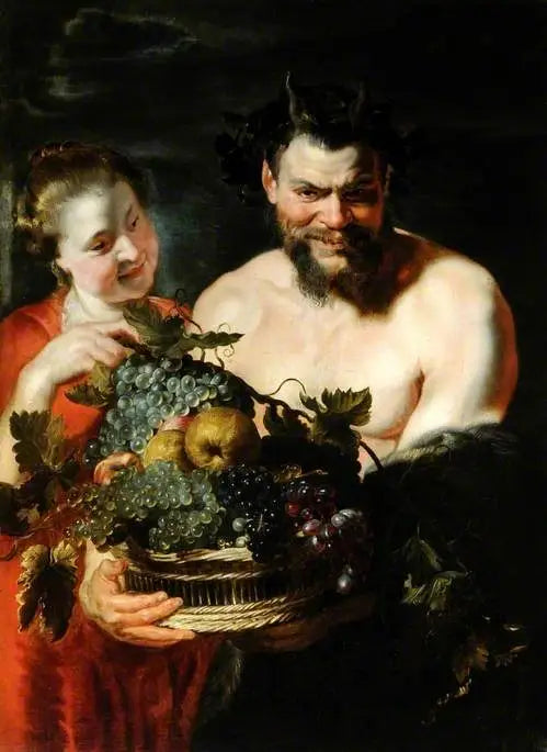 Satire ve bir kız meyve sepetiyle - Peter Paul Rubens