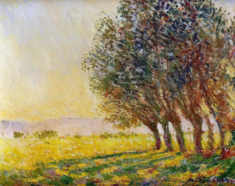 Gün batımında söğütler - Claude Monet