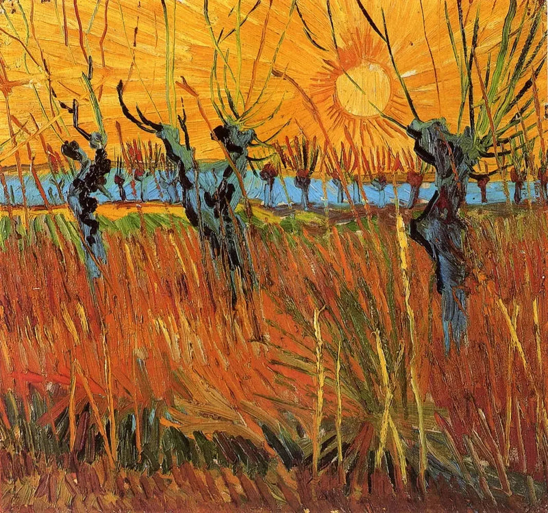 Gün batımında Söğütler - Vincent van Gogh