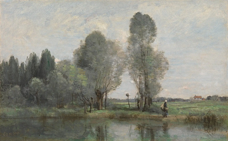 Ağaçlar dere kenarında. Limousin - Jean-Baptiste Camille Corot