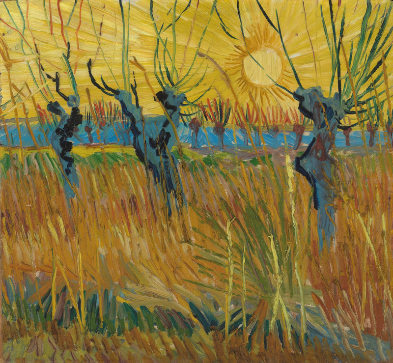 Gün batımında Söğütler - Vincent van Gogh