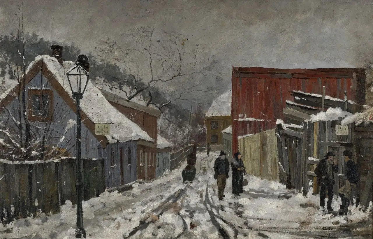 Reproduction du tableau « Saxegårdsgate - Edvard Munch » par Alpha Reproduction en peinture à l’huile