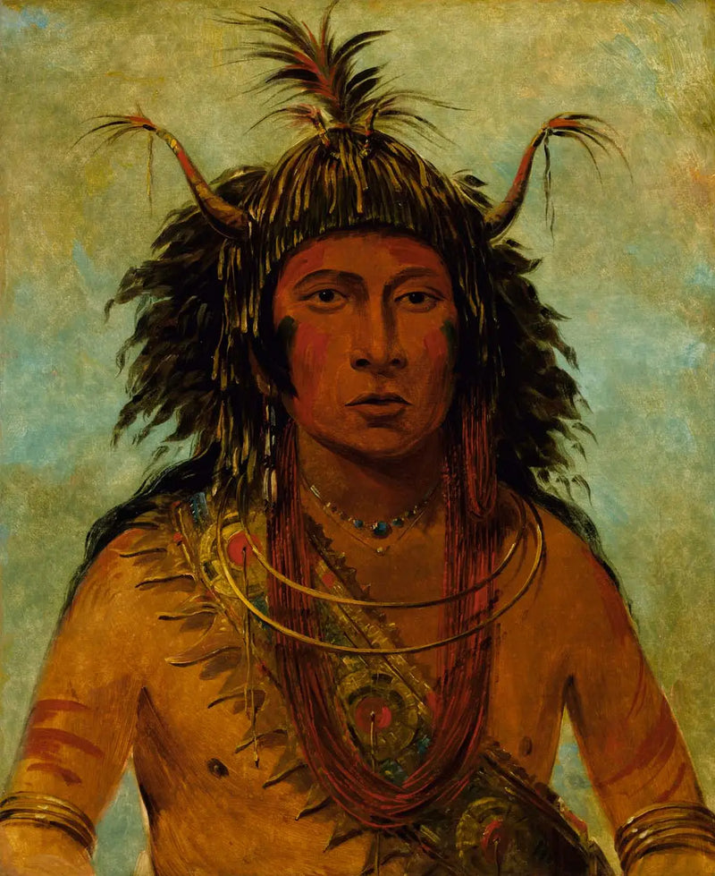 Say-say-gon, Dolu Fırtınası, Savaş Şefi - George Catlin