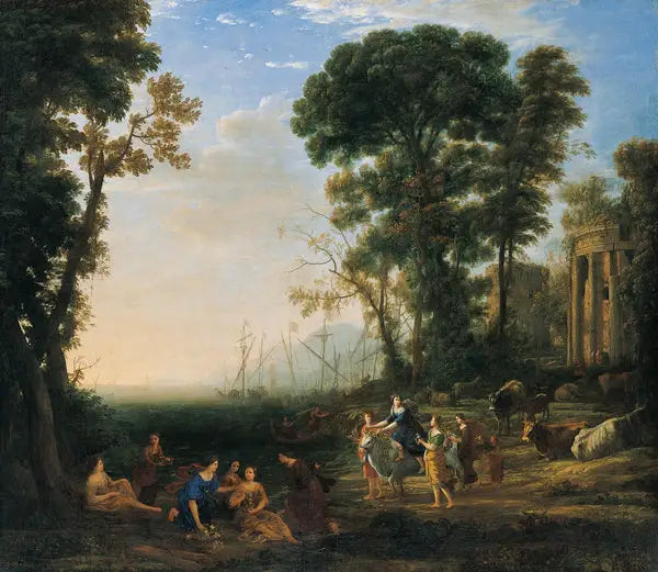 Kıyı Manzarası Avrupa ve Boğa ile - Claude Lorrain