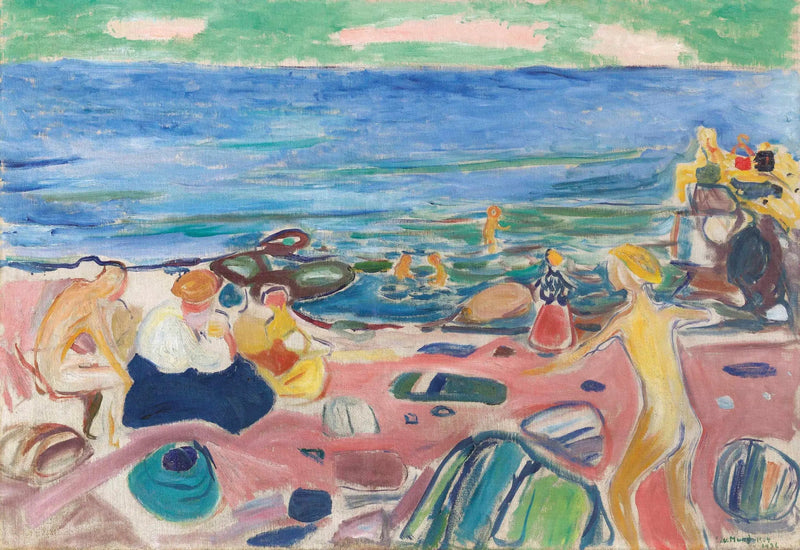 Åsgårdstrand'da Banyo Manzarası - Edvard Munch