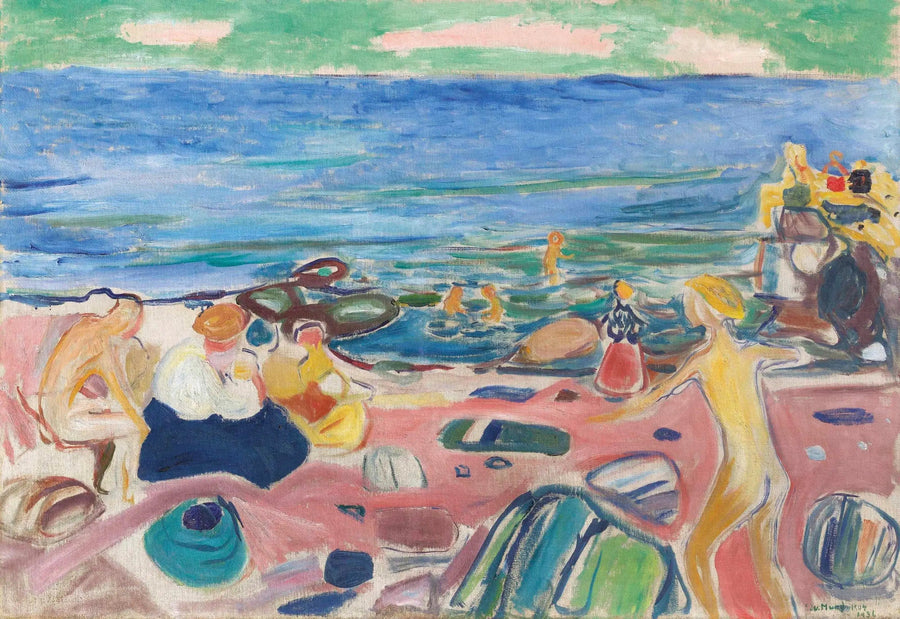 Åsgårdstrand'da Banyo Manzarası - Edvard Munch