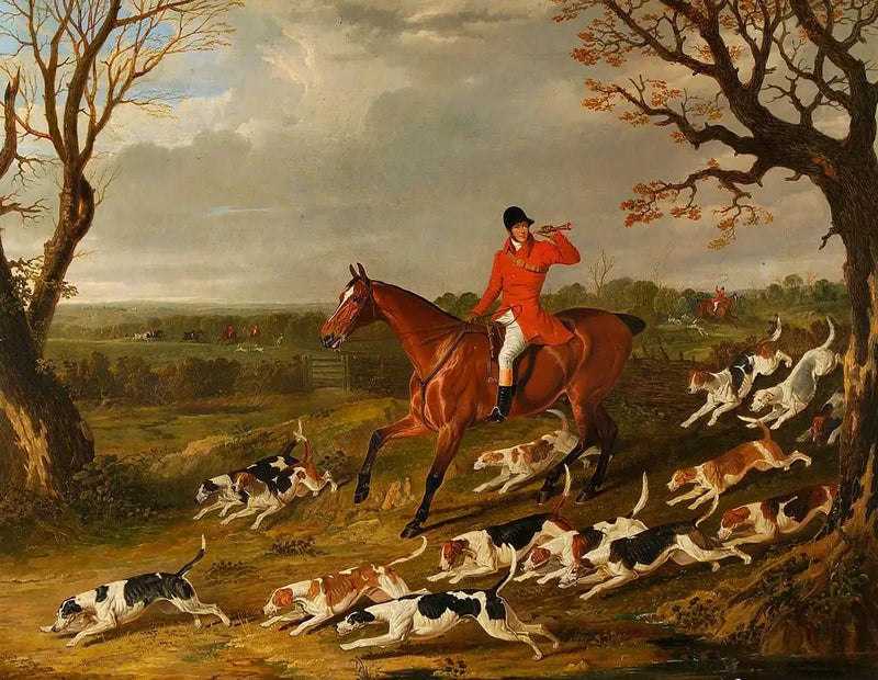 Avcı sahnesi ve foxhoundlar - John Frederick Herring, Sr.