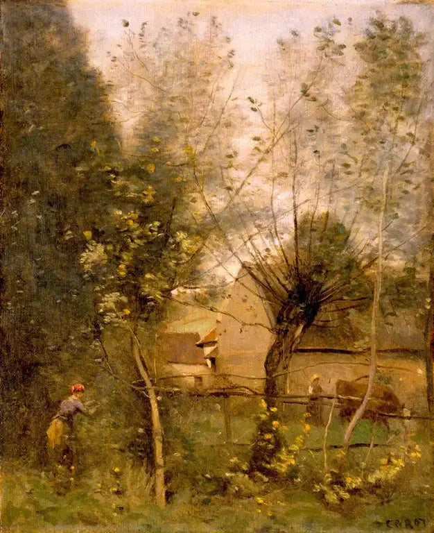 Çiftlik Sahnesi - Jean-Baptiste Camille Corot