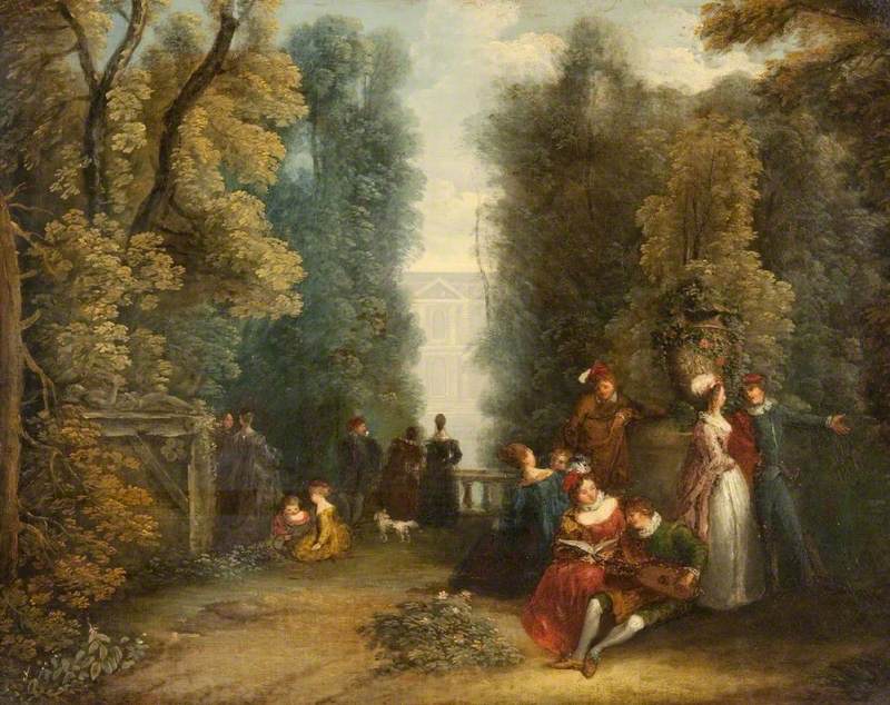 Bahçe Sahnesi - Antoine Watteau