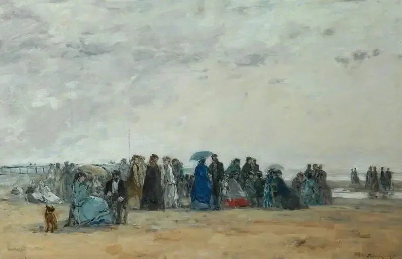 Alçak Su'da Plaj Manzarası - Eugène Boudin