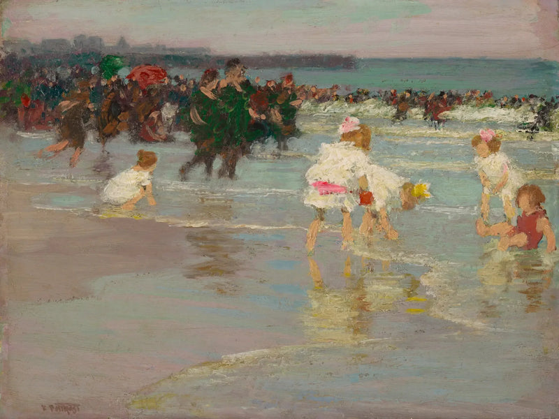 Plaj Sahnesi (veya Pazar Günü Plajda) - Edward Henry Potthast